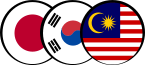 East and Southeast Asian language flags